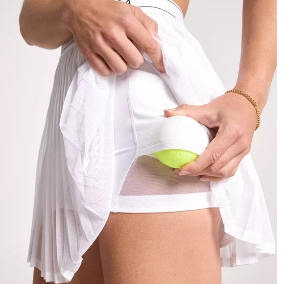 CALIA Women's Pleated Mesh Skort White - Picture 5 of 5